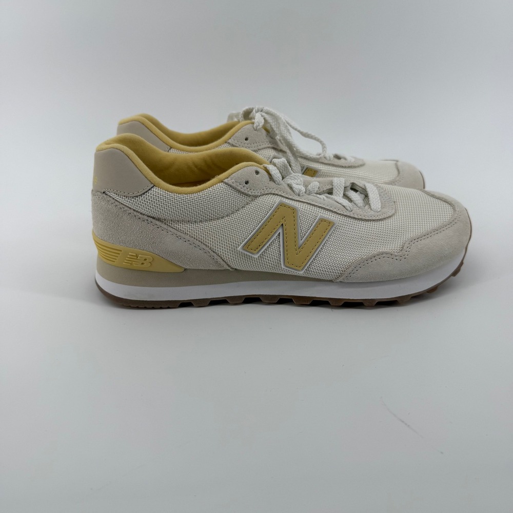 New Balance 515 Womens Sneakers Cream Yellow Suede Mesh WL515SOR Size 9